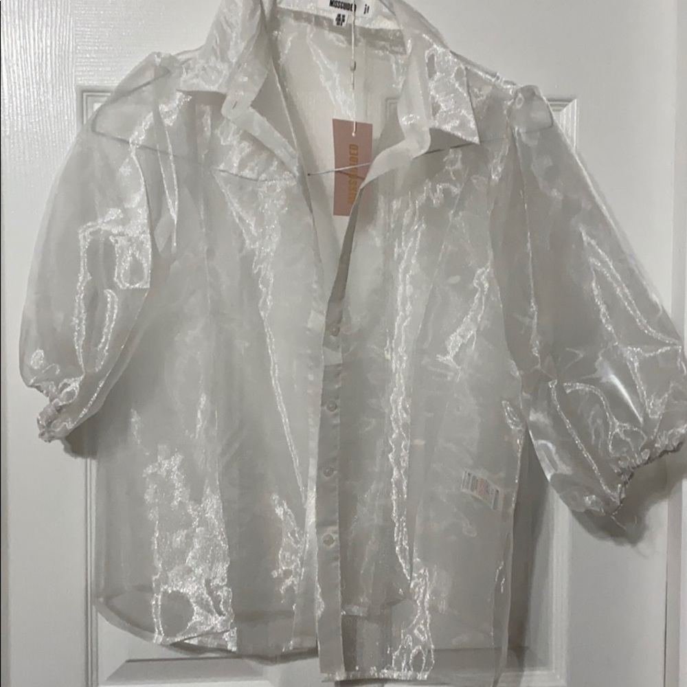 Missguided White Organza top